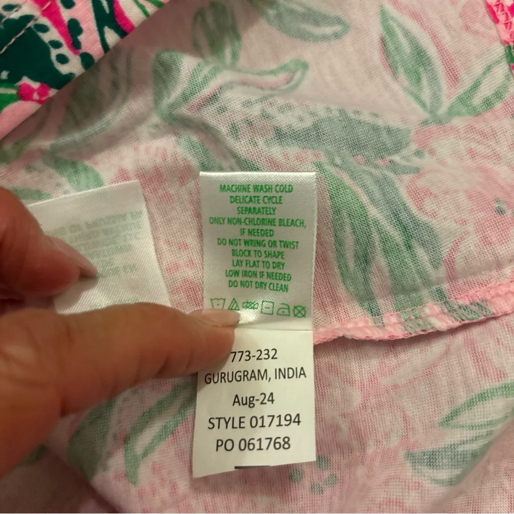 Lilly Pulitzer Pink and Green Floral Dress - Picture 9 of 10